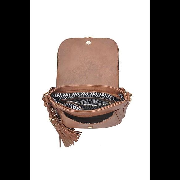 MMS Design Studio The Journey Crossbody Bag Tan - Picture 3 of 3